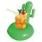 18" Green Cactus Inflatable Swimming Pool Floating Drink Holder